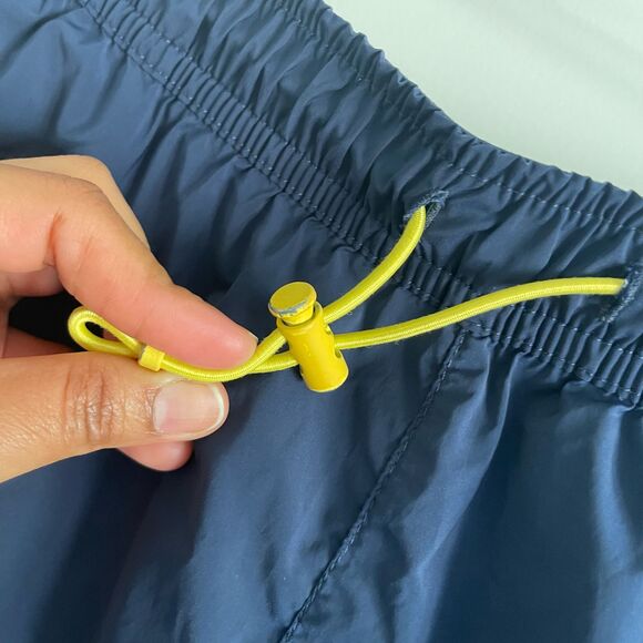 Hunter Women's Blue Athletic Side Zip Yellow Workout Tennis Shorts Size L - Picture 6 of 10